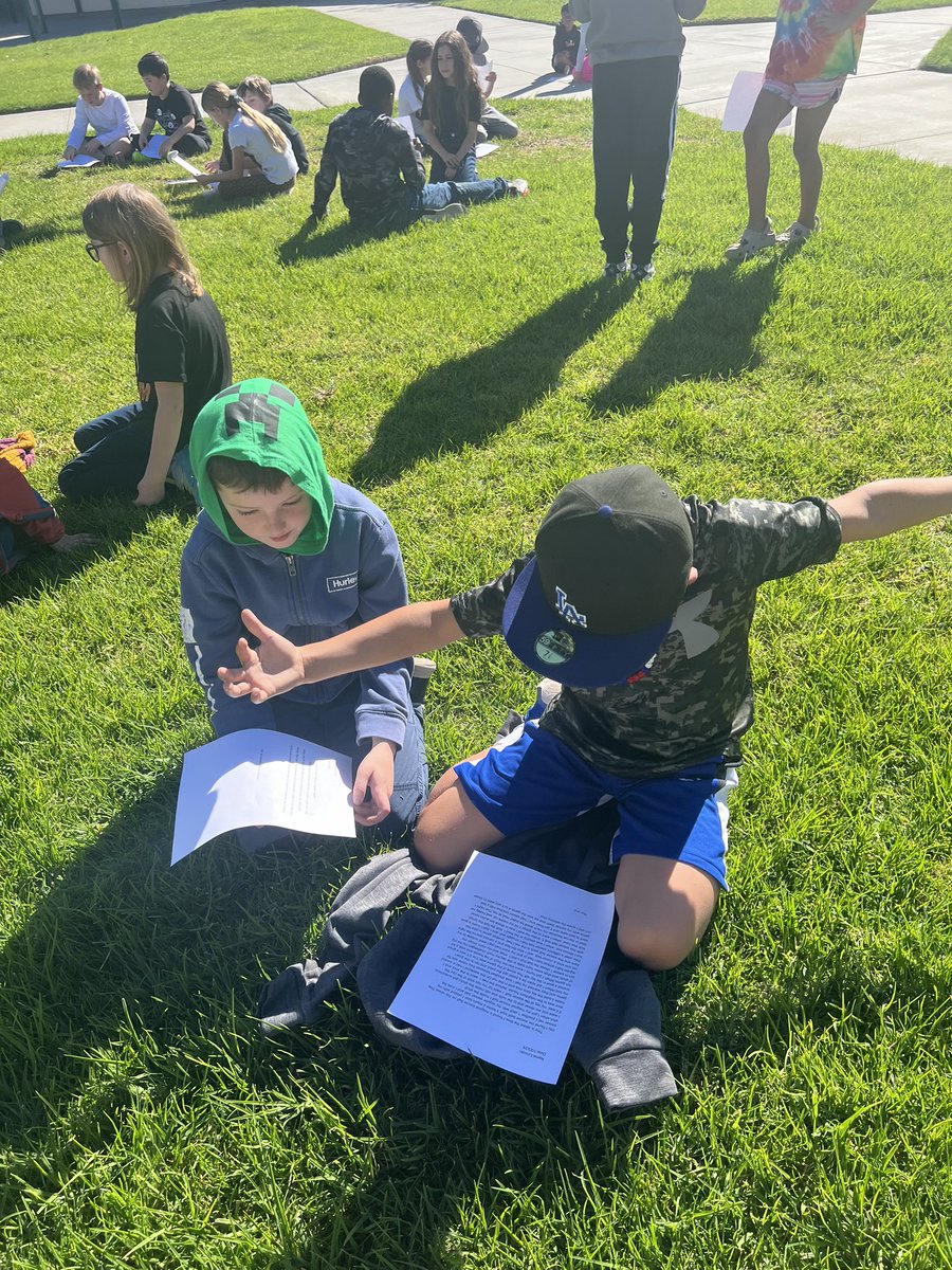 Enjoying the sunshine while it’s here! Look at these amazing writers sharing their work with each other!
