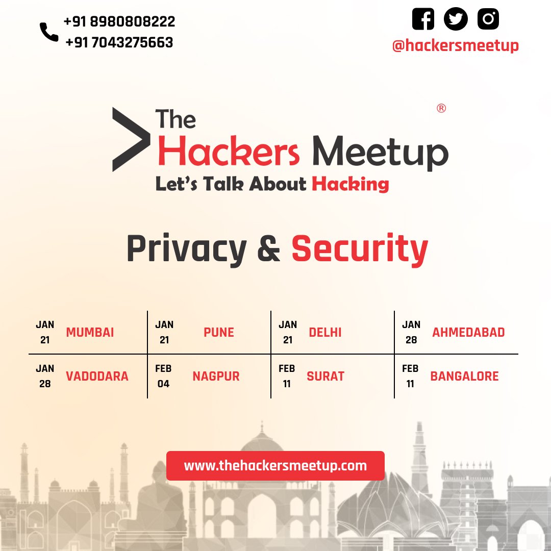 "The Hackers Meetup" India Chapter Upcoming Events, Network Security special edition, Initiative by Comexpo cyber security Foundation, We are having amazing Topics &amp; Speakers as followed, Lets talk about #Hacking #HackTalk .