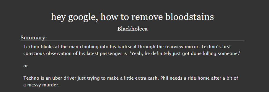 SbiFics's tweet photo. hey google, how to remove bloodstains by Blackholeca

https://t.co/sxJ83oyduS

Warnings: Blood and Injury, Implied/Referenced Character Death

Words:1568

Completed 🌸
🦝 https://t.co/rdOVFb8tDz