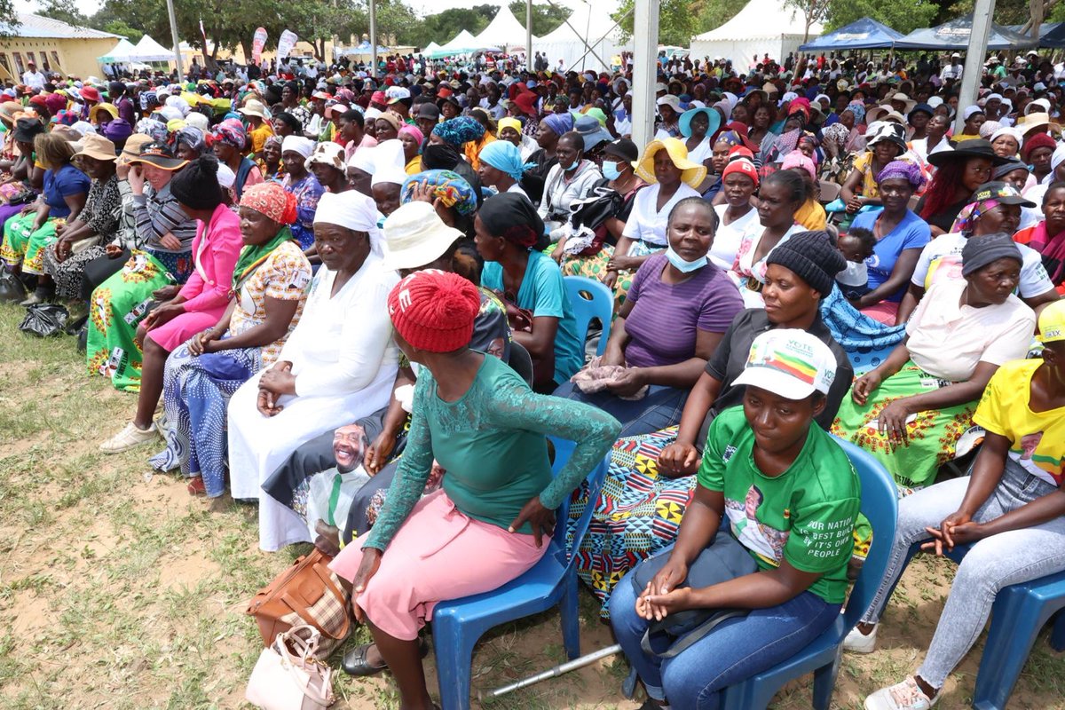 ZimFirstLady's tweet photo. Last week I was in Gokwe were I organised a free medical outreach program for the community targeting especially women to get tested for cancer and other non communicable diseases. This follows many concerns that came through the GBV toll free line 575. I implored the women to safeguard their health, to seek medical treatment and to  embrace traditional meals and remedies from our elders to enhance our health and also to safeguard children on drugs and child marriages .