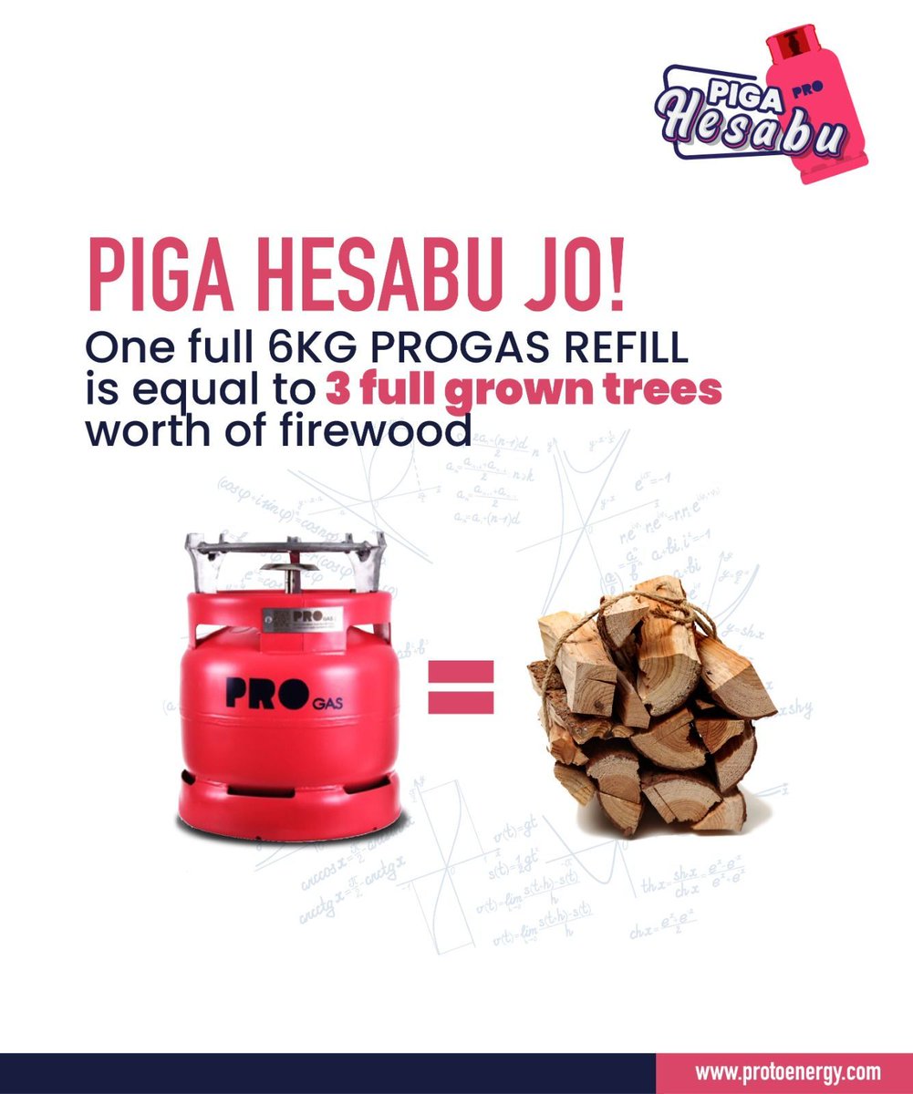 ProGasKe's tweet image. #pigahesabu #FunFactTuesday Did you know that using one 6kg cylinder saves at least 3 fully grown trees? PIga Hesabu Jo, our environment is the home of our children. Let&apos;s keep them safe!