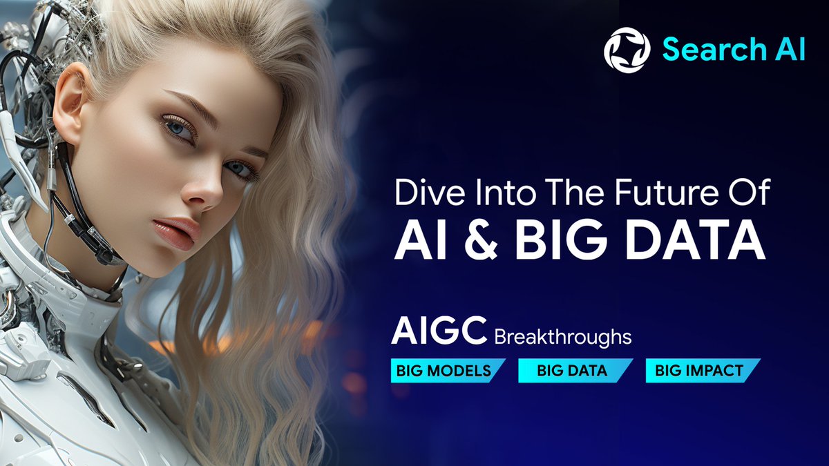 SearchAi_Formal's tweet image. 🌐 Dive into the world of #AIGC with #SearchAI! 🤖 Our platform provides a robust ecosystem for content generation, from text and images to data enhancement. driving the next wave of AI innovation!