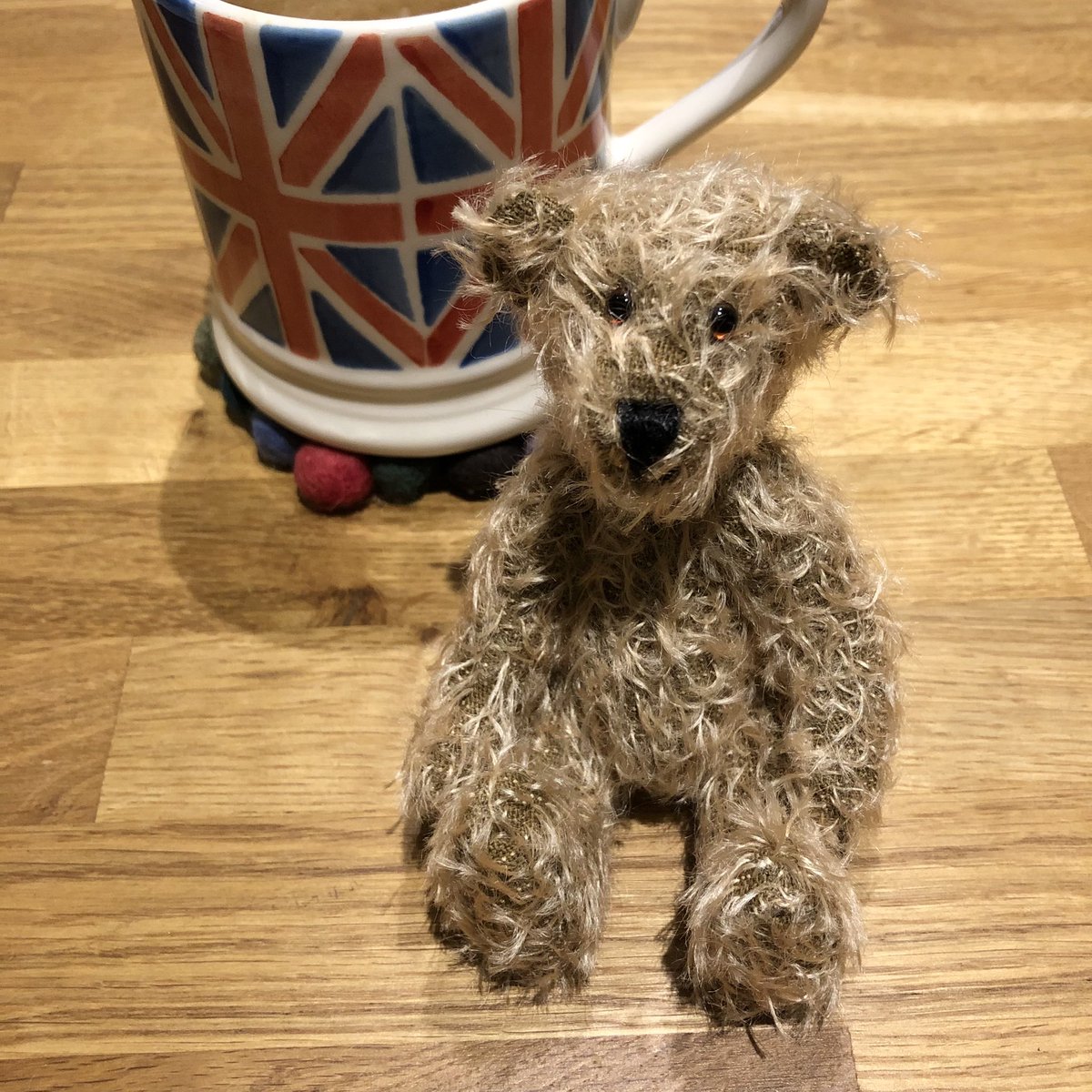 HeartFeltJudy's tweet photo. Morning 😊Bear No. 3 is done. #stilllearning #bears #bearmaker #lovehim #handsewn 😊💖🐻 https://t.co/gLufgOWAEN
