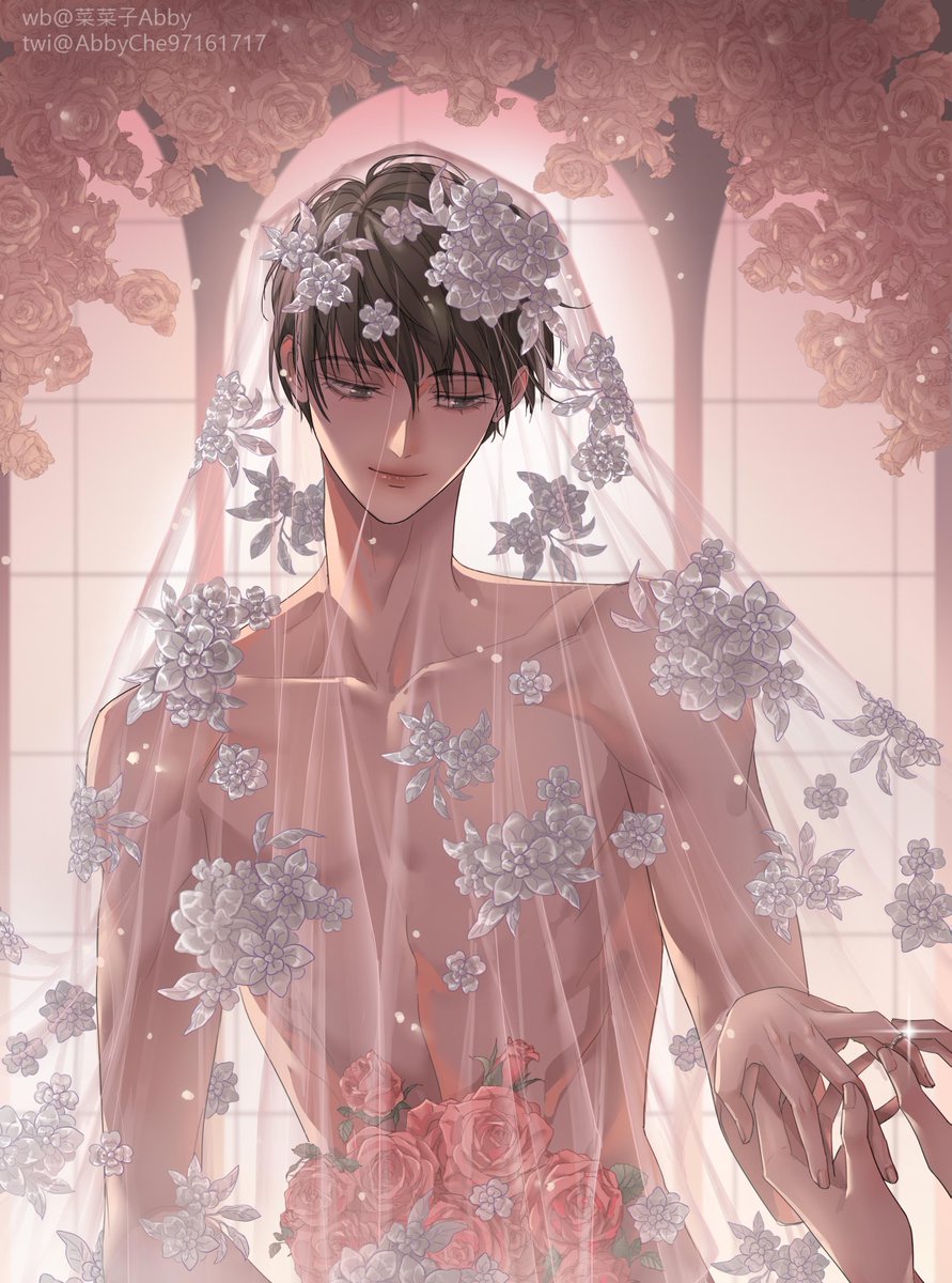 AbbyChe97161717's tweet photo. The proposal 
(The curtain veil idea is so cute💕)
 #BL #결혼하는남자 #yaoi #Missinglove #fanart #AMarriedMan #rkgk https://t.co/1uaetFaawk