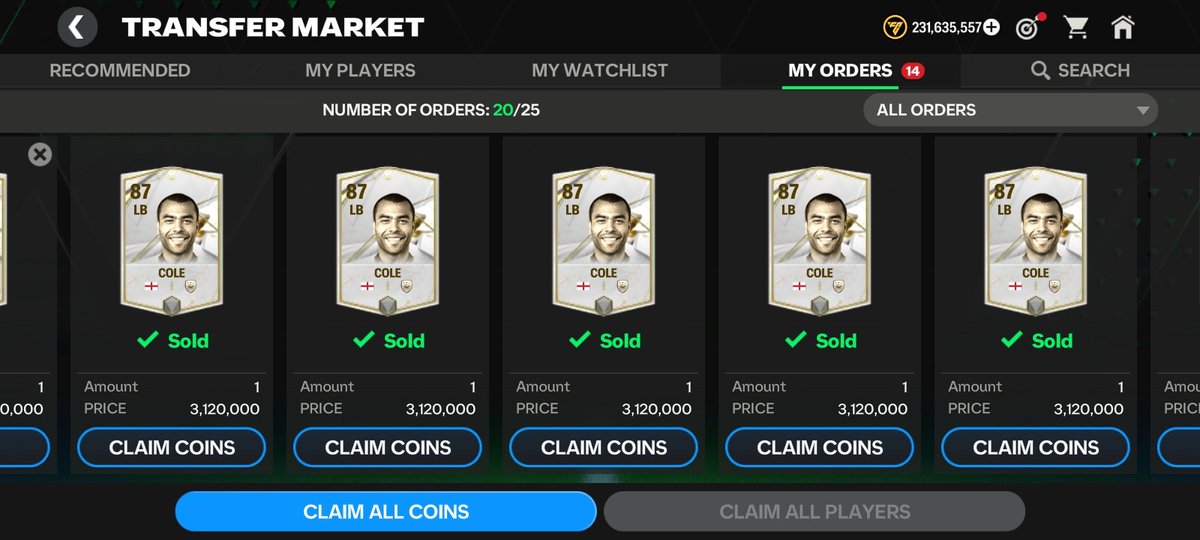 Amar__FC's tweet photo. QUANTITY/BOUGHT/SOLD/PROFIT

Kane-50×/6.5M/7.86M/520k
Vds-10×/12.5m/13.6m/-250k
Cole-30×/2.5m/3.12m/300k
Neuer-30×/8.5m/10m/500k

Total profit excluding taxes-47.5m

Yesterday market was very unstable and many sold their investments. Remember Patience is the key

Discord link-bio https://t.co/BwKRDGymj2
