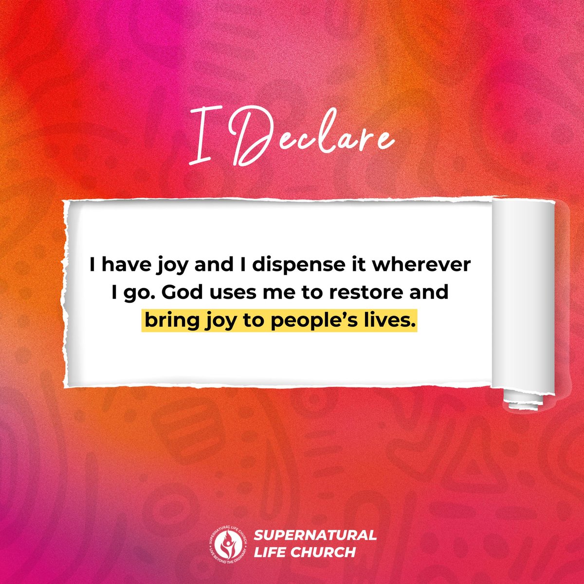 As you declare it,you make it happen. Declare over your life today!

#dailydeclaration
#ouryearofdominion
#theslcexperience 
#slcfamilyworldwide