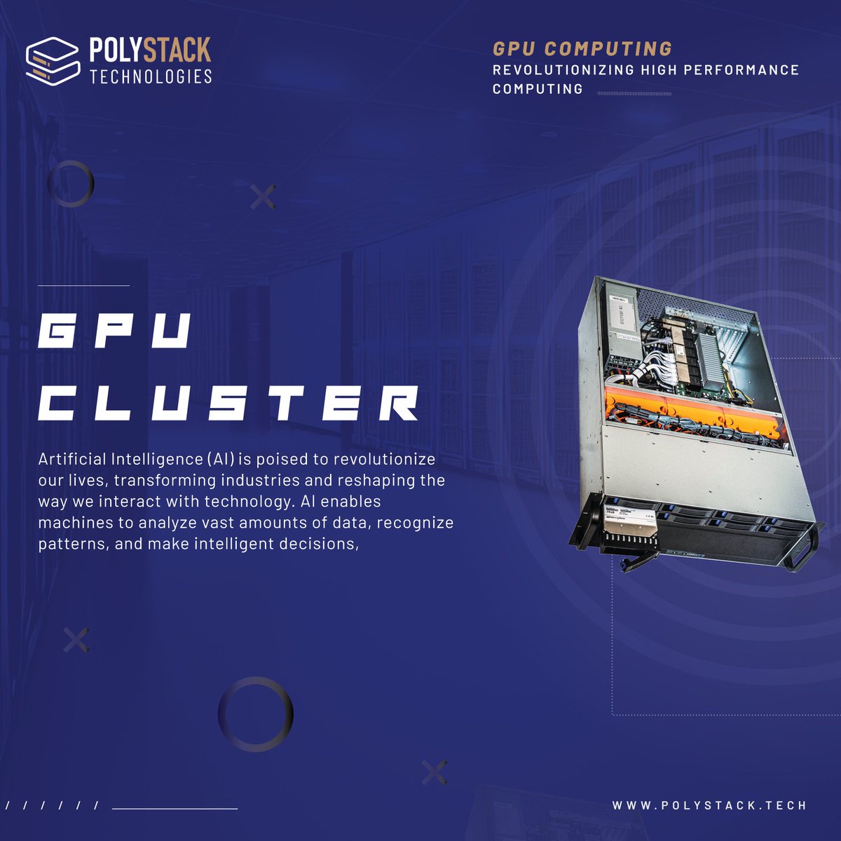 Polystack_Tech's tweet image. Experience High performance computing with our GPU Cluster.

#gpucluster #innovation #technology