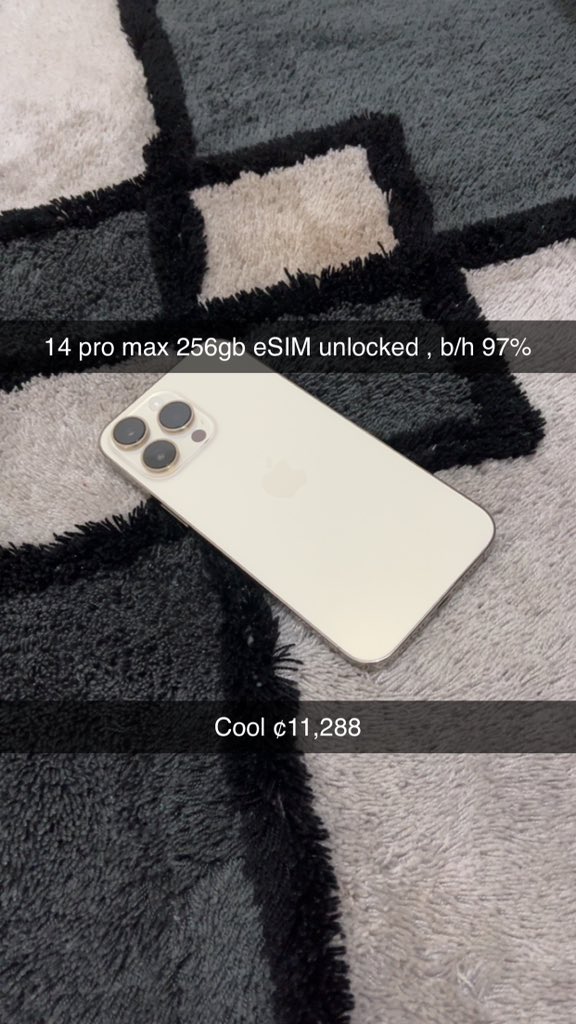 ArenaApple's tweet photo. 14 pro max 256gb 
eSIM unlocked 
B/h 97% 
¢11,000
You can trade in 

Call/imassage. 0245193414

Please share 🙏 https://t.co/yXjhgRCjve