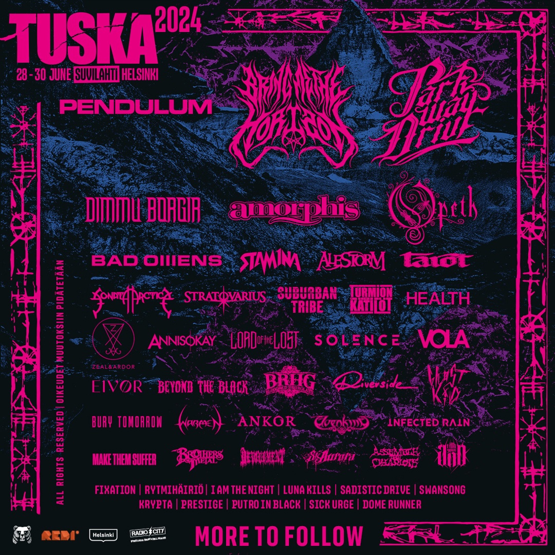 tuskafestival's tweet photo. 16 more bands added to the Tuska 2024 lineup: Stratovarius, Health, Lord Of The Lost, Eivør, Elvenking and many others! 🔥 All ticket categories are now on sale: https://t.co/G84VsVudKB #TuskaFestival https://t.co/mCWqx7Oebs