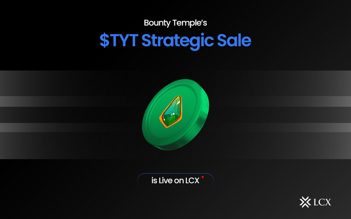 😃Exciting News!

🚀 <a href="/BountyTemple/">Bounty Temple</a>'s $TYT Strategic Sale is LIVE!

⌛The Strategic Sale is only live for the next 3 days.

Get ahead and secure your $TYT tokens before anyone else.

Hurry up! Participate now: exchange.lcx.com/token-sale/ong…

Read: lcx.com/bounty-temples…