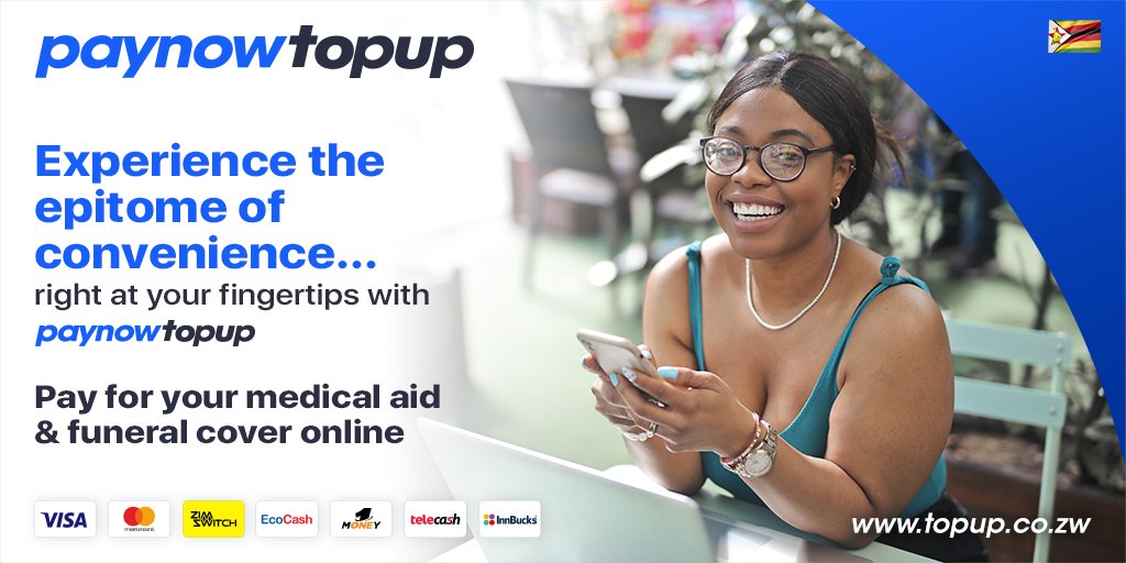 Experience the definition of convenience with Paynow topup . Pay your Nyaradzo, Doves, CIMAS and Cell Med premiums here pay.co.zw/insurance anytime from anywhere