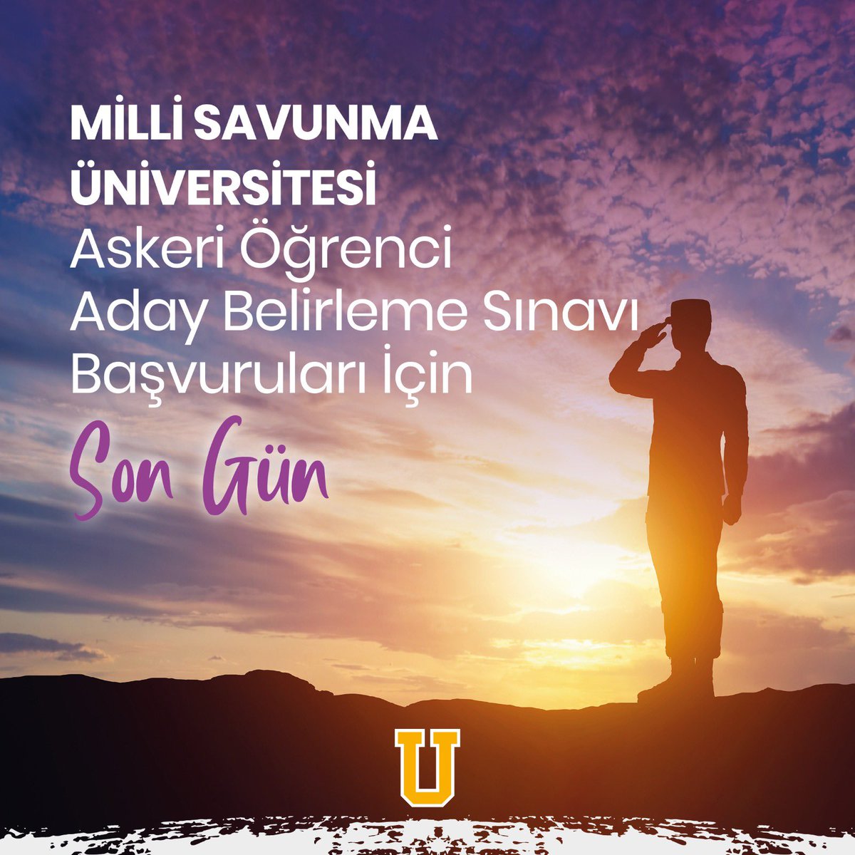 Milli Savunma Üniversitesi Askeri Öğrenci Belirleme Sınavı başvurusu için son gün!

Başvurularınızı tamamlamadan önce gereken belgeleri eksiksiz bir şekilde hazırladığınızdan emin olun.

#MSÜ