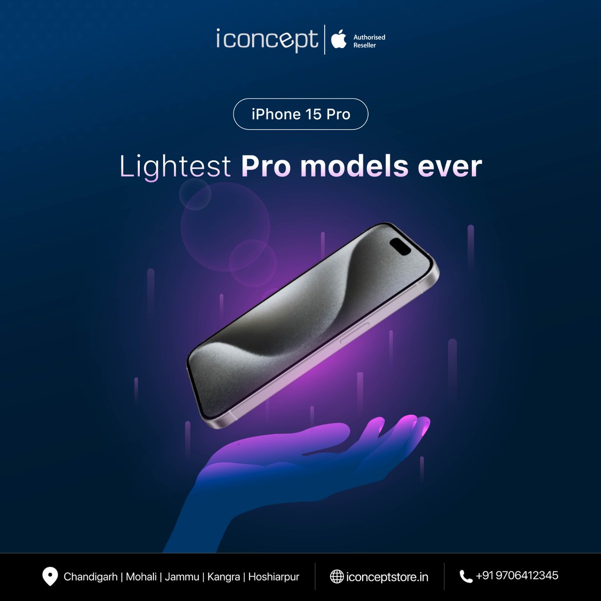 IConcept361's tweet photo. Experience innovation redefined with the iPhone 15 Pro – our lightest Pro models ever. Enter the new era of effortless sophistication.
.
.
.
#iconcept #appleproducts #iphone https://t.co/vJndyBbbJo