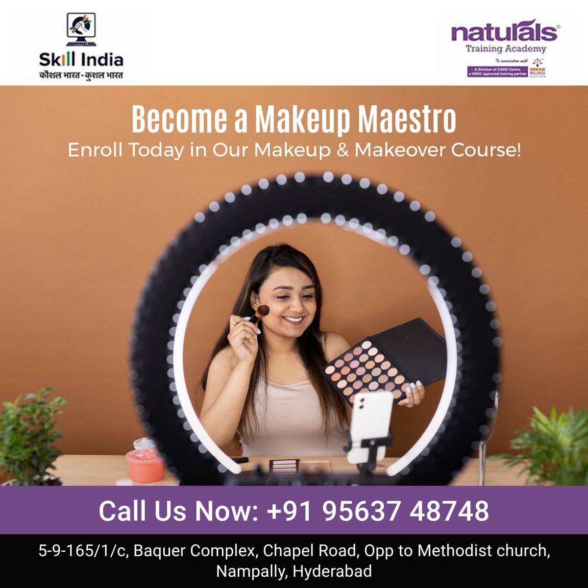 naturalsacadem1's tweet photo. transform your passion into artistry! enroll today in our makeup &amp; makeover course and become a makeup maestro. unlock your creativity and master the art of beauty. 

Join Us Now:+91 9563748748.

 #makeupcourse #makeoverclass #beautyartistry #nta #nampally #hyderabad https://t.co/Fg7JtuVtUo