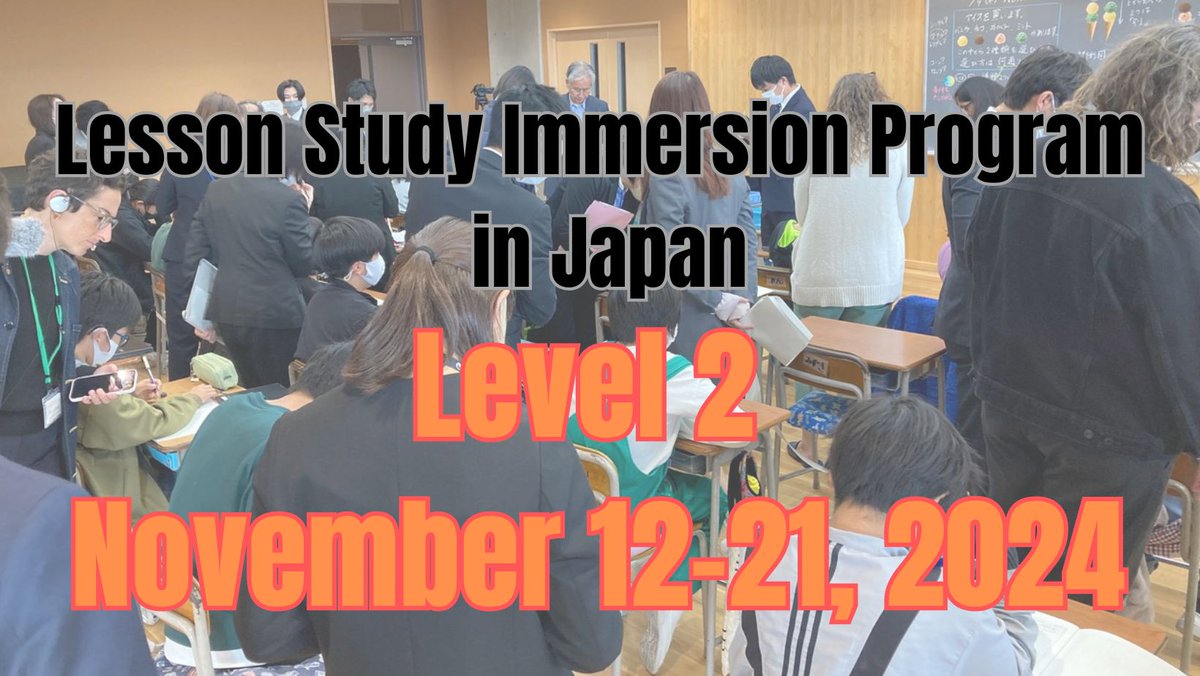 Application form for the 2024 IMPULS-LSAlliance Lesson Study Immersion Program in Japan is now available. We can accept only a limited number of participants so please contact us before Feb 20, 2024. docs.google.com/forms/d/e/1FAI… @impuls_tgu @LSAlliance_chi #lessonstudy #ttp