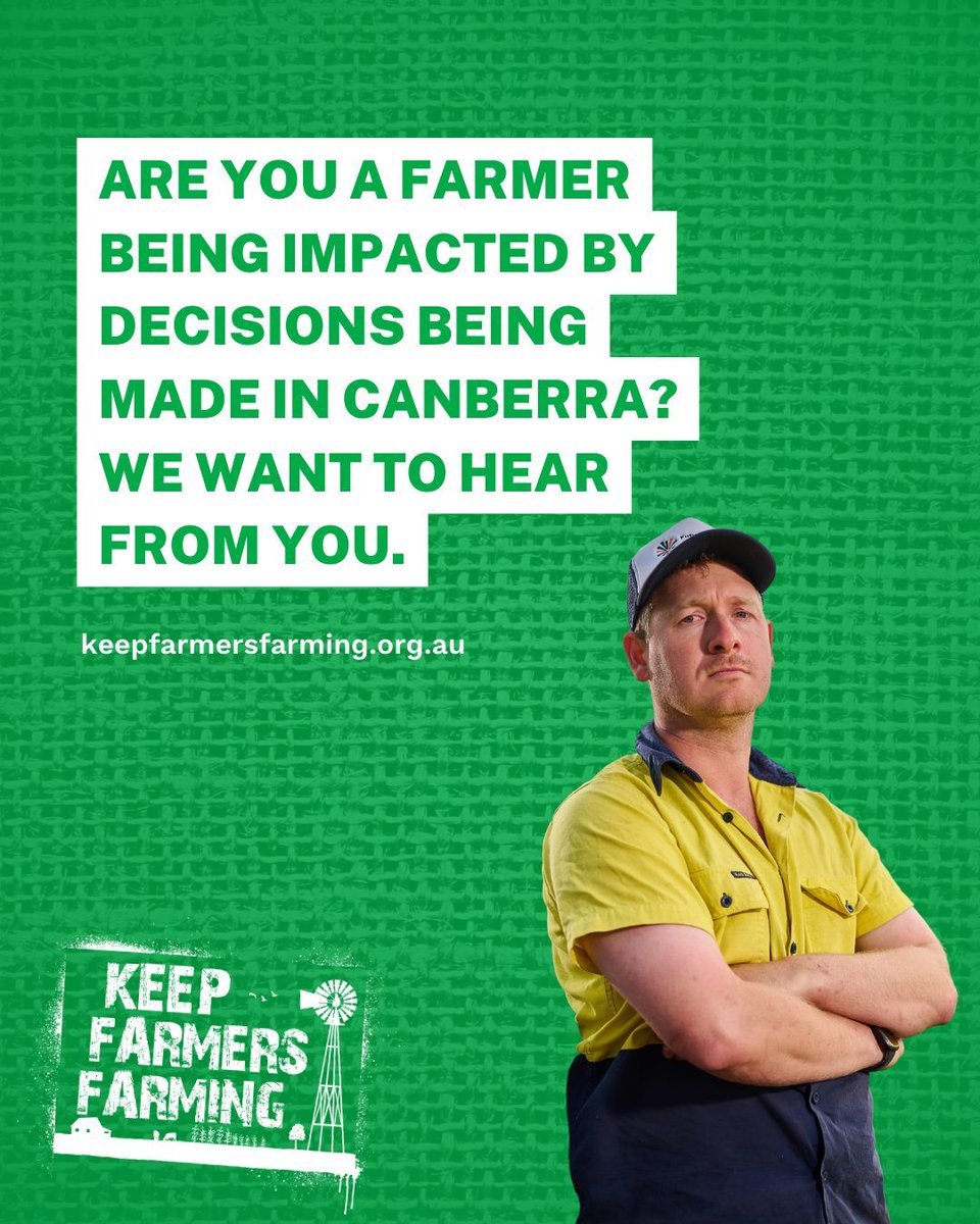 We need your help! We want to hear from farmers who are currently being affected by the following changes. 🟢Live sheep export ban 🟢Industrial relations laws 🟢Energy projects 🟢Water buybacks DM or comment if you’re interested in being part of our next range of case studies.