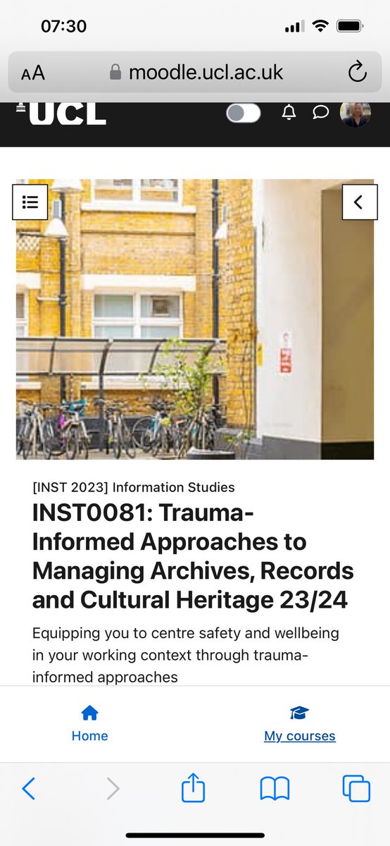 First post for a while! I’ve started teaching my new module in trauma-informed approaches to managing archives, records and cultural heritage. I have wanted to introduce this module for four years! I have a great group of students who have selected to study the module with me.