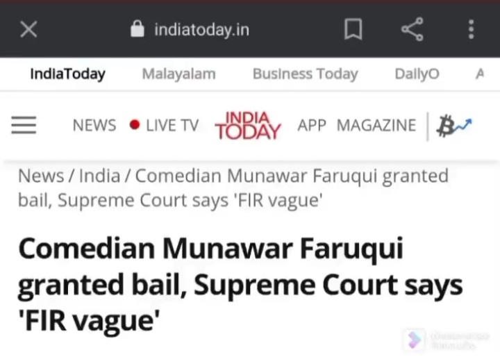 Anksa_World's tweet photo. Bringing past again &amp; again of #MunawarFaruqui,when Supreme Court itself told Vague after seeing whole 2 hrs Show &amp; given judgement because of "out of context" clip was taken out,&amp; media is using the same against him for there narrative,that to by senior person.

SHAME ON AAJTAK https://t.co/npbW9dEmF3