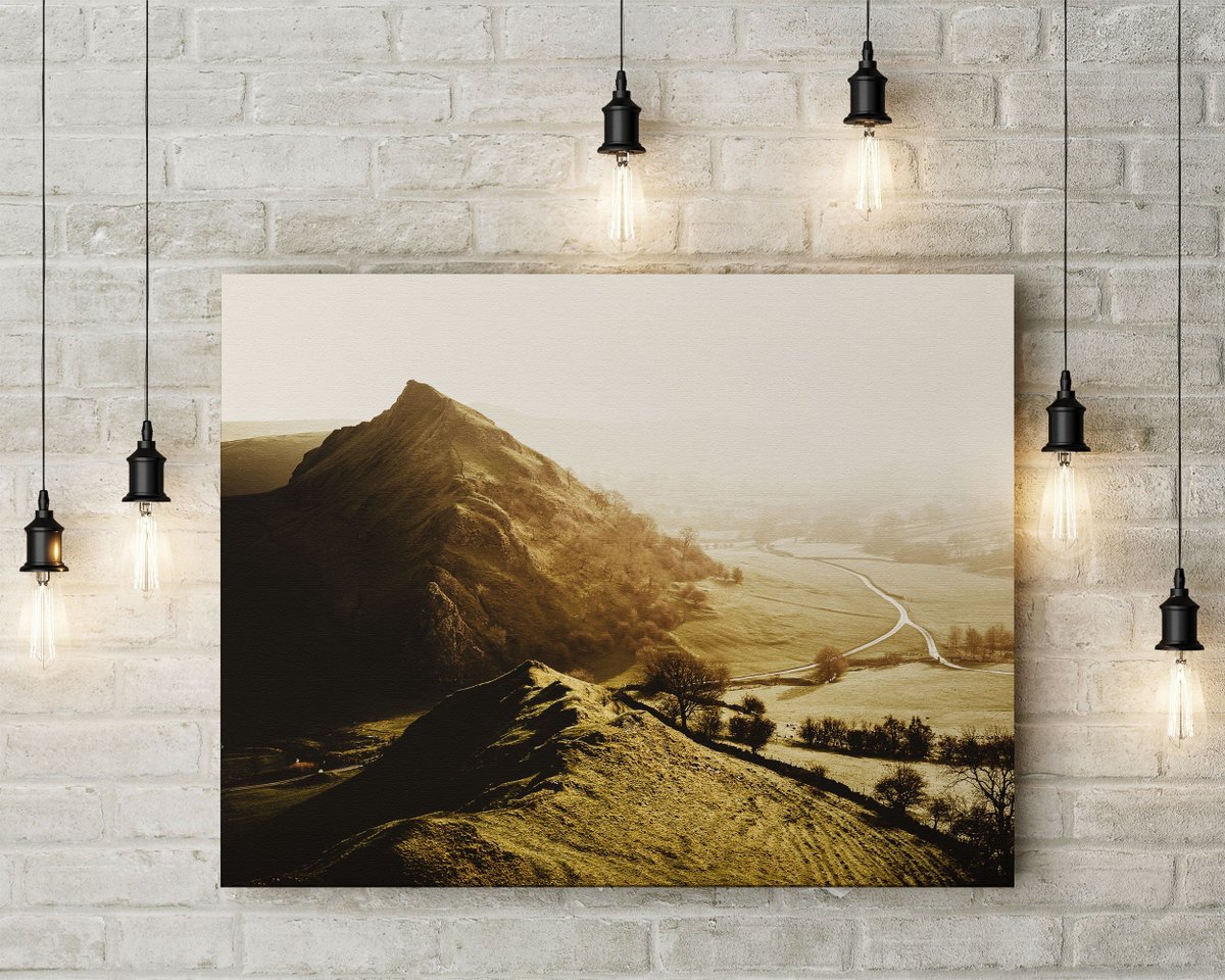 Green Mountain Print - Original Fine Art Landscape Photography, Peak District National Park - Available Framed, Unframed or on Canvas tuppu.net/7f63c33 #DanscapePhoto #Etsy #OriginalLandscape