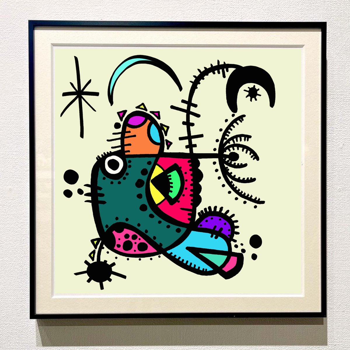 "Pez raro mirando a la luna" #abstractart #digitalart #abstracto #art #arte #arteabstracto #ilustrador #abstractartist