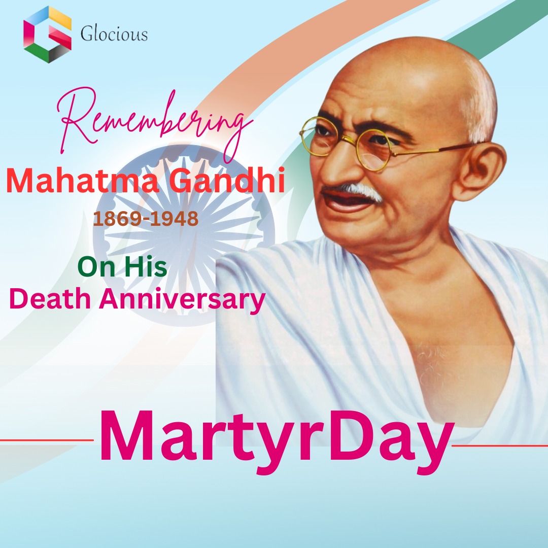 Glocious12's tweet photo. In memory of Gandhiji: a beacon of hope and inspiration for generations.

#Gandhiji #DeathAnniversary #MahatmaGandhi #MartyrDay #glociousinfotech https://t.co/mAA3xuNIuo
