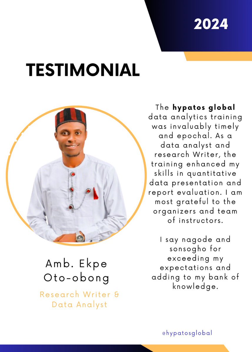 HypatosG56296's tweet photo. Students are still talking about our just concluded Free Power BI Training 📈📊📉

REGISTER FOR OUR PAID TRAINING 
🔗 https://t.co/DXdDb4Ncdm

#data #DataAnalytics #PowerBI #Tableau #Python #SQL #EXCEL #SPSS #Training https://t.co/jSMbb9dmmq