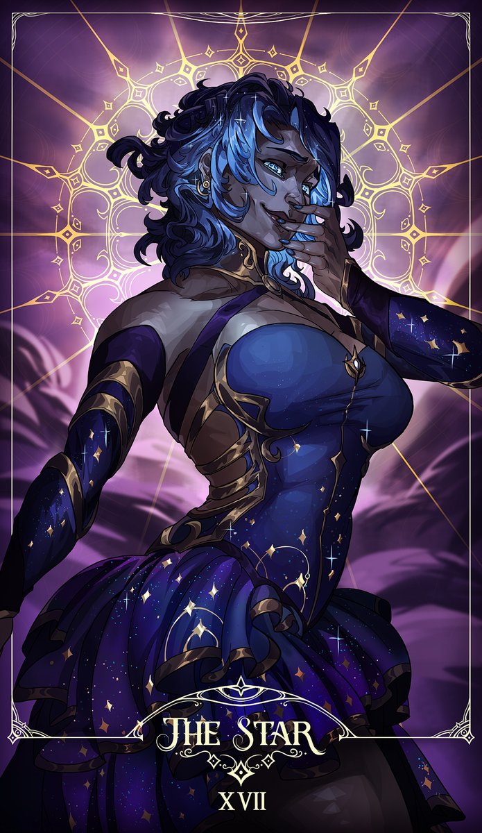 A COMMISSION FOR <a href="/Sugarchomps/">Chompsugars</a> I HAD A TON OF FUN WITH THIS ONE

TAROT CARDS LETS GOOOOOOOOO

#tarot #digitalart #illustration #portrait #character #fantasy
