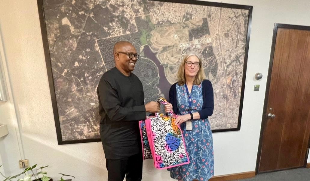 PeterObi's tweet image. In Ibadan yesterday, I, accompanied by Mrs. Aisha Yusufu, Dele Farotimi, and Dr. Moses Paul, visited the headquarters of the International Institute of Tropical Agriculture (IITA), the organization whose duty it is to engage in agricultural research for the development of