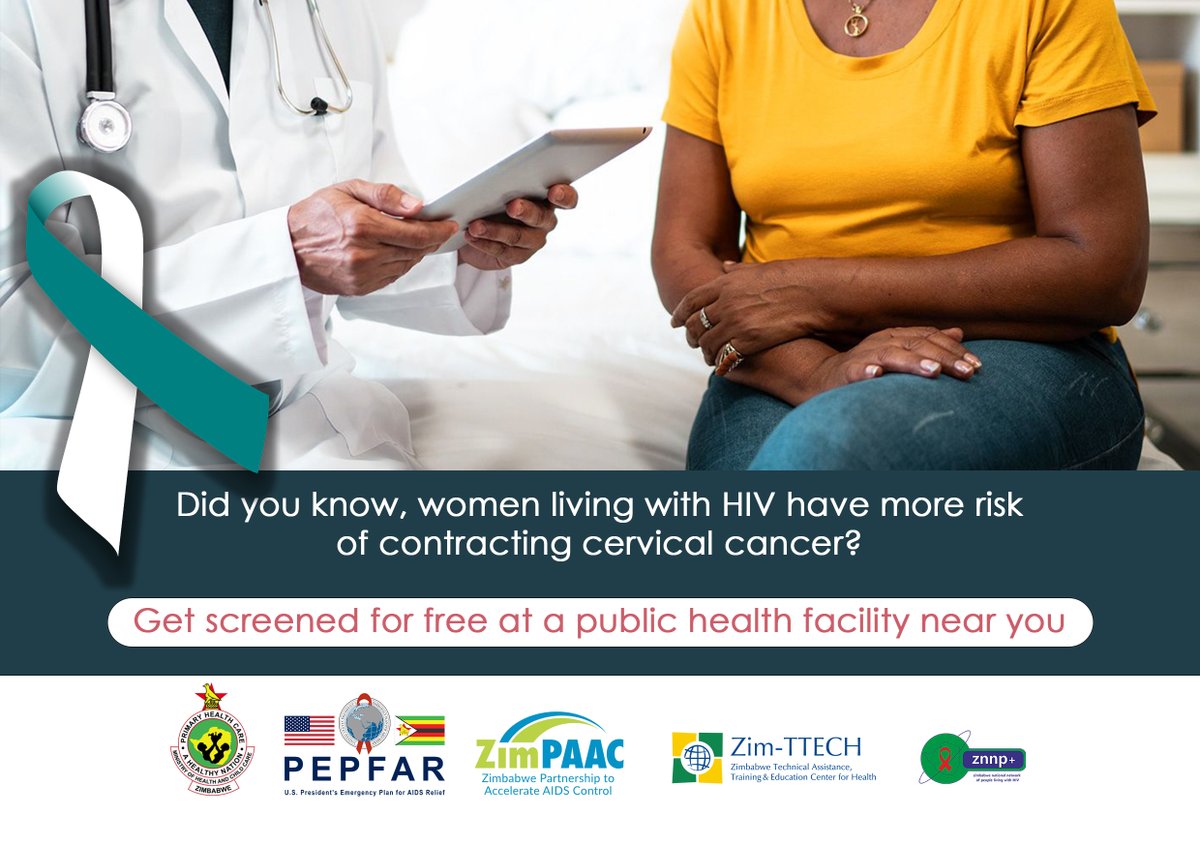 This cervical cancer awareness month, lets keep encouraging women around us to go for screening, especially those living with HIV. Toll free on 08080441 to get linked to free screening services