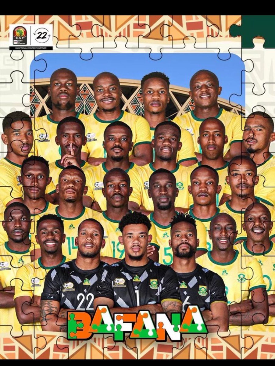 Yella Shabab! Confidence , Resilience, Hardwork,Tactical Discipline and Teamwork . Lets put our combination play, lots of teams struggle to stop us. Shika , Lion of Juddah you have the extensive experience and leadership of playing these big games. Asiyeni Bafowethu!. 💪🏿🇿🇦❤️