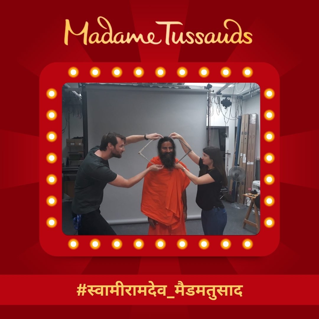 pyptharidwar's tweet photo. The figure will be displayed among other iconic celebrities in a fun and interactive zone for audiences to take selfies, strike a pose with the yoga guru Swami Ramdev Ji.
#स्वामीरामदेव_मैडमतुसाद https://t.co/mpJ4VZZHVi