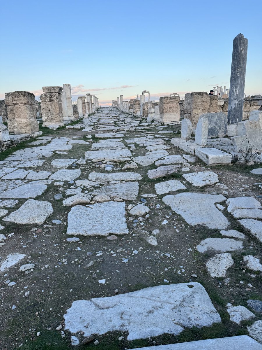 KennethBruce's tweet image. LAODECIA - Ancient Silk Road that traveled around 13,000 miles from modern day China to Ephesus. Grooves of wagon wheels are still visible on this ancient Laodecian road.