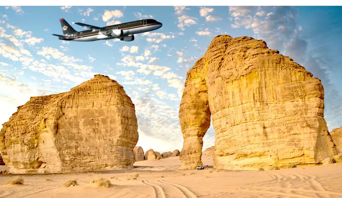 interna95050805's tweet photo. New Amman – Al Ula route to Saudi Arabia starting February 2024 with RJ, explore the captivating landscapes of both Jordan and Saudi Arabia.Airline will operate this route twice weekly, effective 16FEB24. Your adventure begins! #RoyalJordanian #NewDestinations #JourneyOfDiscovery https://t.co/s2JnGts0SG