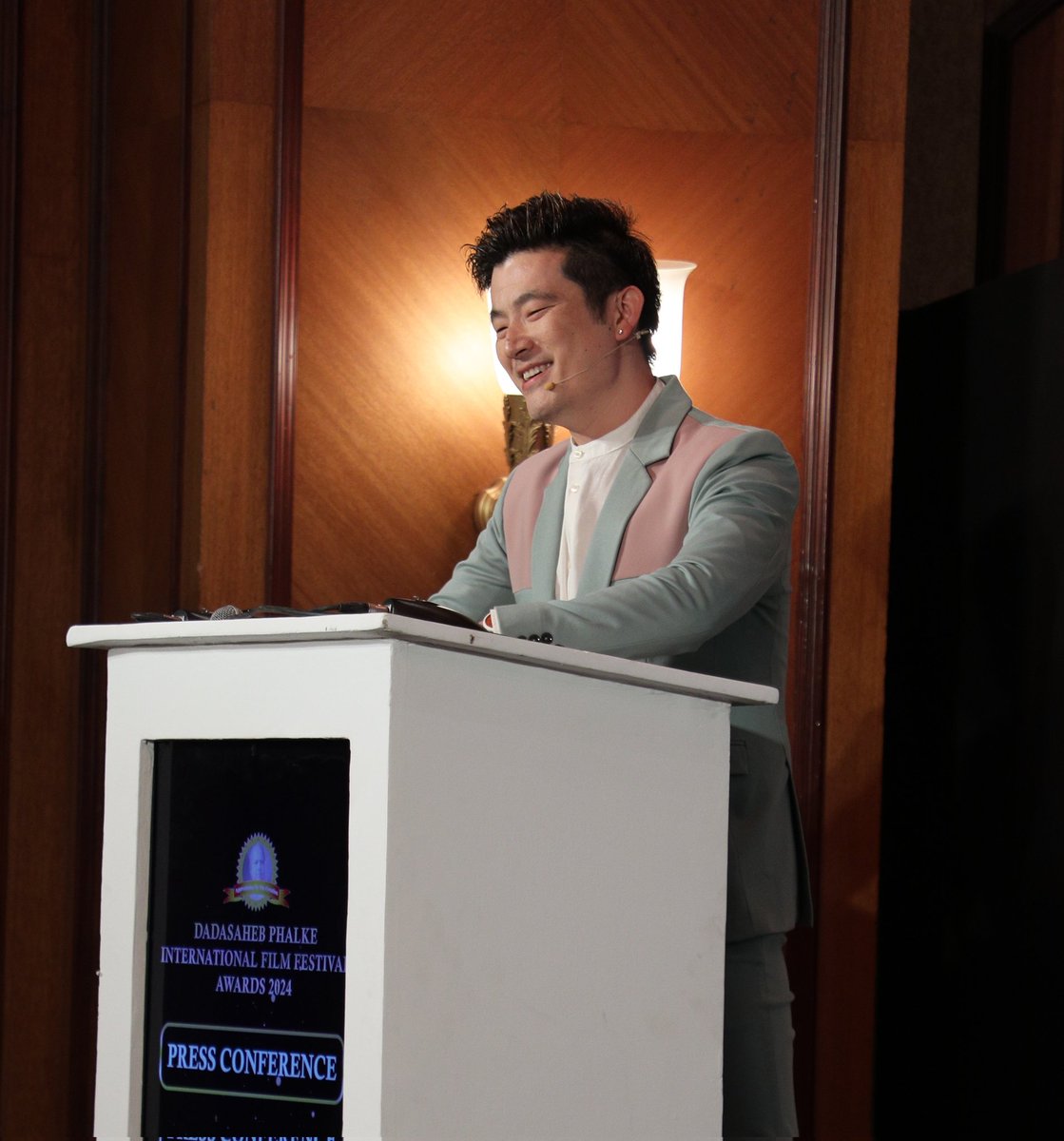 Dpiff_official's tweet photo. All laughs with @MeiyangChang at the official Dadasaheb Phalke International Film Festival Awards 2024 Press Conference
.
.
.
#dpiff #pressconference https://t.co/Wyb9KEUGVM