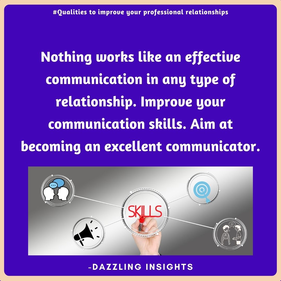 To improve your relationships, become an excellent communicator! Visit the link and learn more. Also, follow Dazzling Insights on Facebook, Instagram and X.

dazzlinginsights.com/qualities-that…

#relationships #professionalrelationships #personalrelationships #colleagues #dazzlinginsights