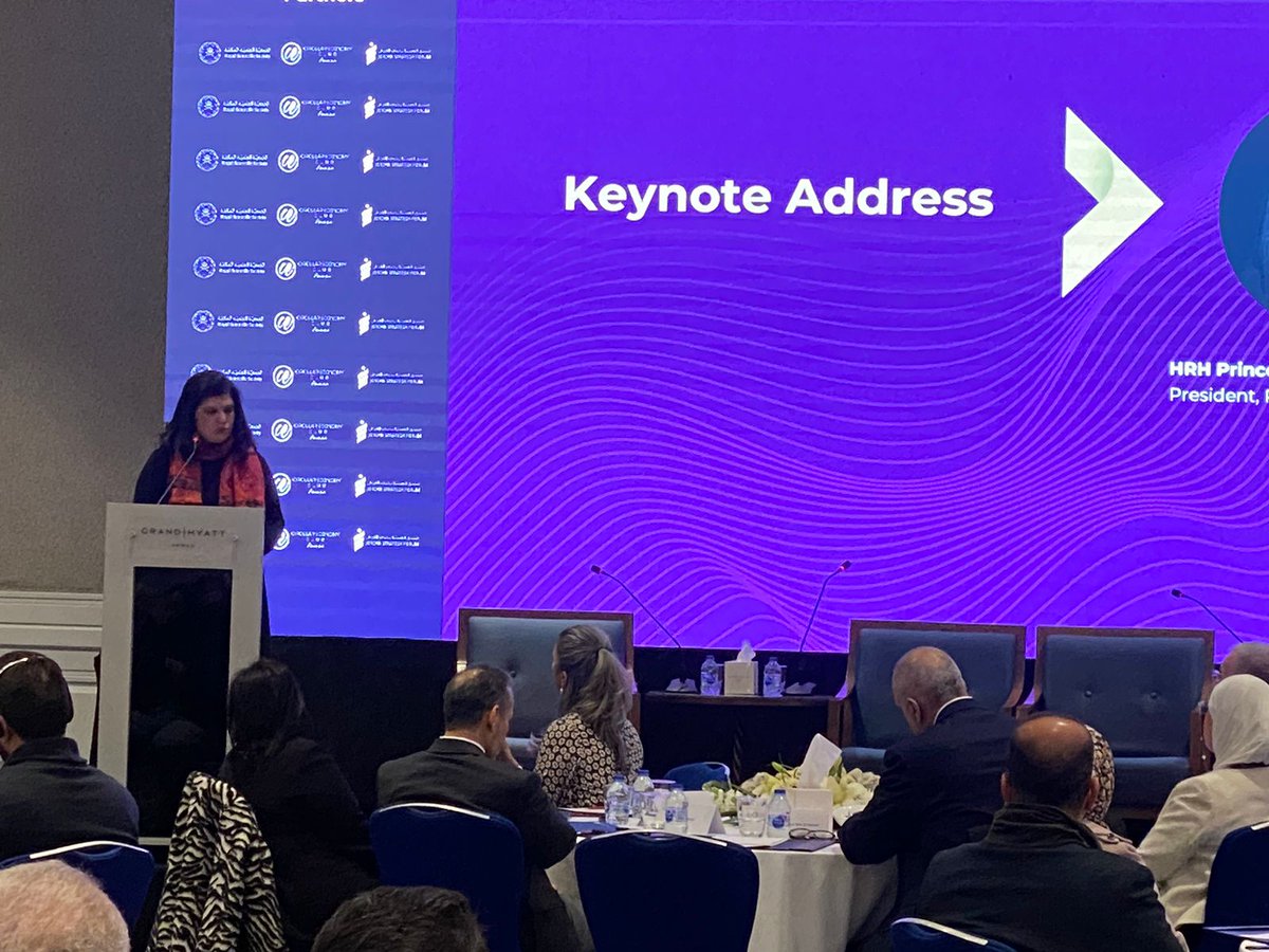 RSS president, HRH Princess Sumaya Bint El Hassan Circular transition is crucial to our sustainable growth and to enabling a transformation that is both holistic and just. @RSSJor
