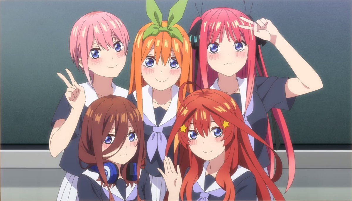 おはorこん二乃です🦋
今日は日本ではじめて五つ子が誕生した日だそうです🎊✨
さすがに中野家のように一卵性ではなかったそうですが
このニュースに日本中大騒ぎになったそうです
みなさんにとって、今日が平穏な一日でありますように❤

#アニメ好きと繋がりたい 
#五等分の花嫁好きと繋がりたい