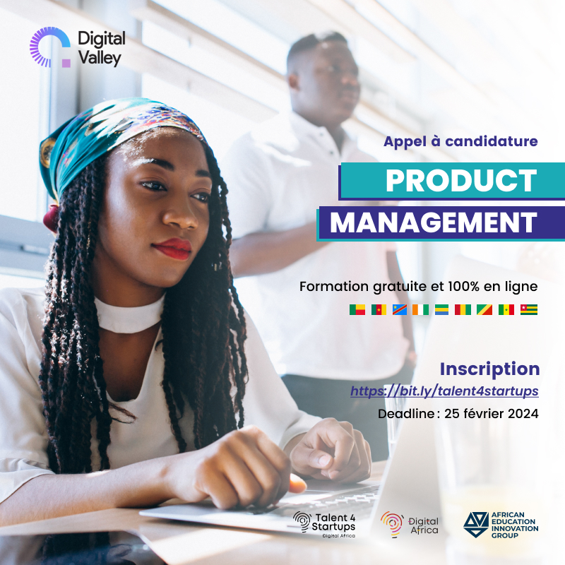 Renforcez vos compétences et propulsez votre carrière.
 
Une formation 100% en ligne développée et financée par <a href="/DigitalAfrica__/">Digital Africa</a>  dans le cadre du programme #Talent4Startups.

Accessible à plus de 8 pays francophones. 

Inscriptions au : bit.ly/talent4startups
