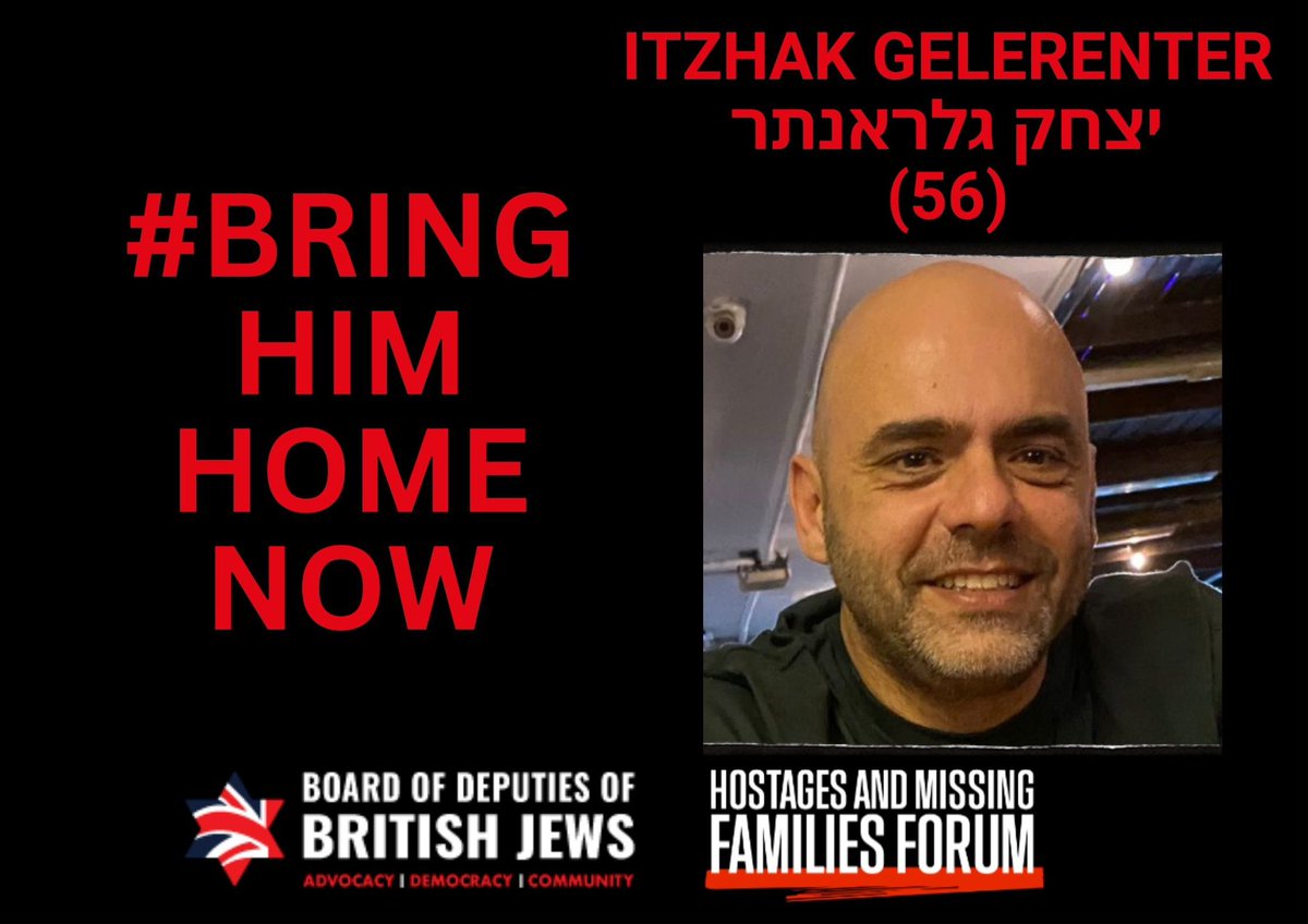 Our shul has joined the <a href="/BoardofDeputies/">Board of Deputies of British Jews</a> initiative and have ‘adopted’ Itzhak Gelerenter, Itzhak ben Gila, who is held hostage in Gaza. We have reserved a seat in shul for Itzhak and we pray for the immediate and safe release of him and all the other hostages #bringthemhomenow