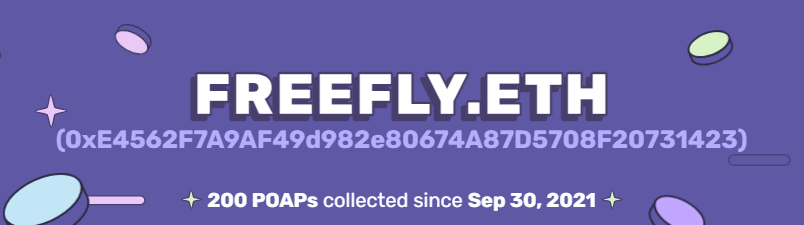 0xFreeFly's tweet photo. My web3 resume, on-chain @poapxyz
#200milestone https://t.co/vt6NLi7HJN