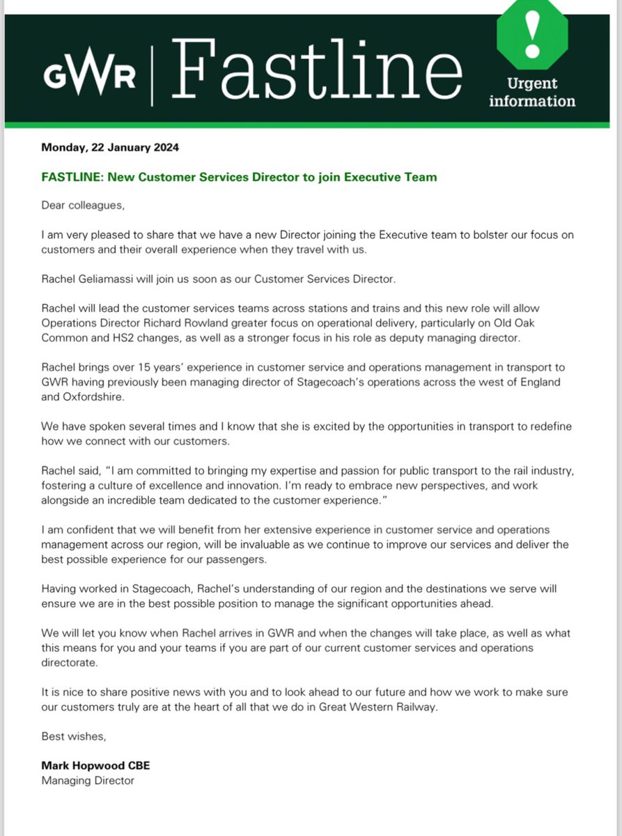 With no overtime being worked by our drivers this week (we can’t afford to give them a pay rise allegedly) it seems an appropriate time to create a new director role, which not only halves someone’s workload, but also allows us to get another of our pals onto the gravy train.