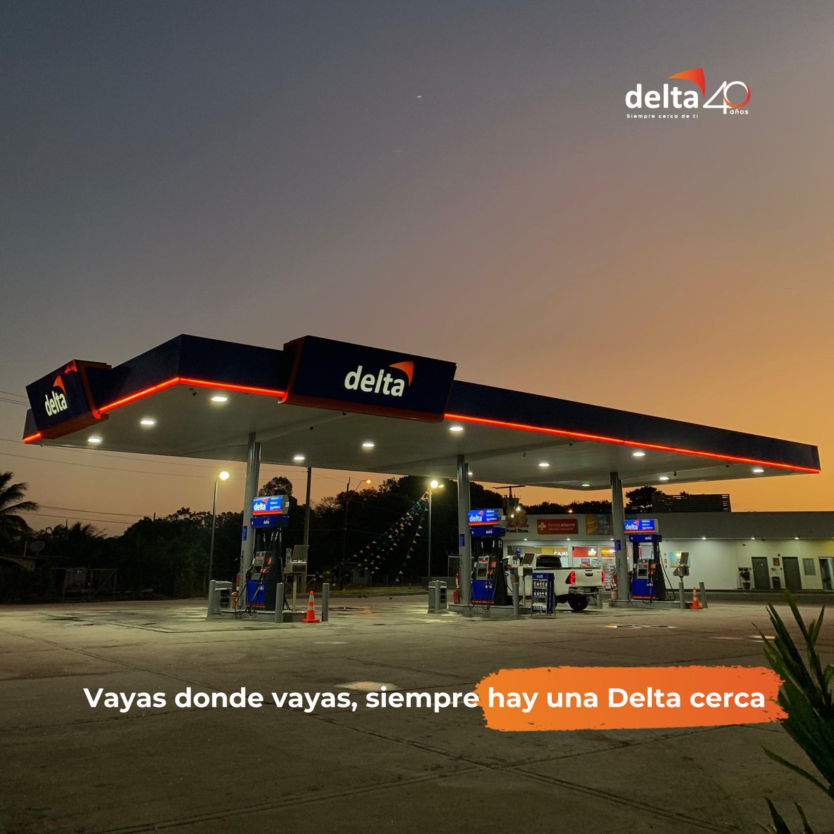 Así amanece en la estación Delta Las Lajas en Coronado, si vas camino al interior esta es la parada perfecta para recargar energía ☕ ⛽. Estamos listos para brindarte un servicio #DobleBueno #HayUnaDeltaCerca #PetroleosDelta