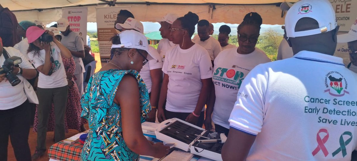 KILELEHealthKE's tweet photo. Yesterday, our Kilele Health team members were in an event in Taita Taveta where the Hon. CS Health and CS Aisha Jumwa visited our table to learn about what we do.
Great team memories.
#KILELE #KileleChallenge #ThamaniYetu https://t.co/HPgImGM0Du