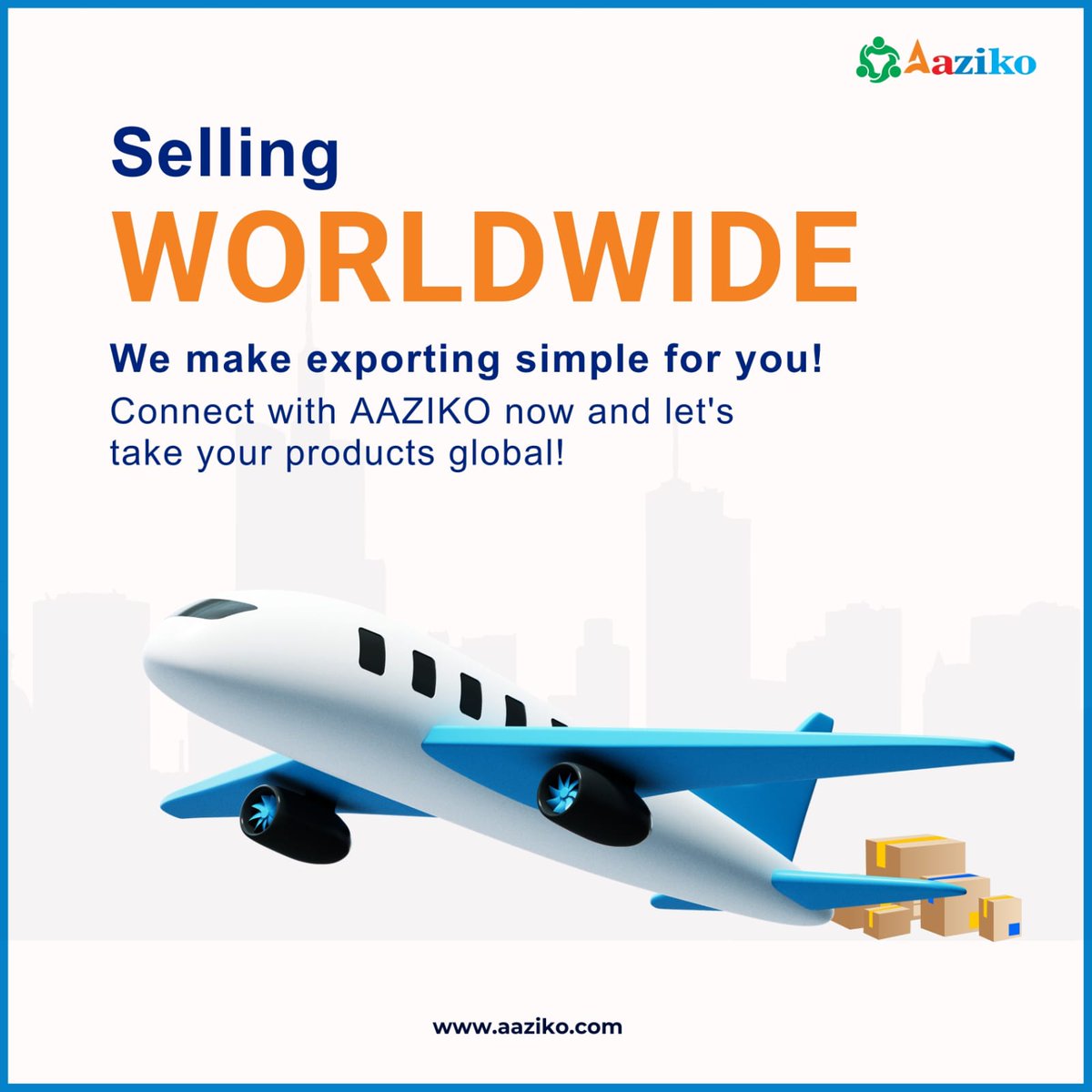 Breaking barriers, selling worldwide! 🌎✨
With Aaziko, exporting is not just a process; it's a seamless journey. Let us simplify the global market for you. 🚀
#SellGlobalWithAaziko #ExportSimplified #WorldwideCommerce #globalmarketplace