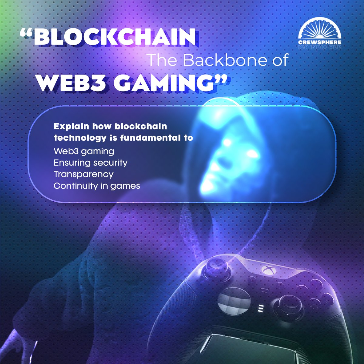 icphub_IN's tweet photo. 🚀 Dive into the future of gaming with our latest series on Web3 Gaming! From the groundbreaking integration of blockchain and NFTs to the transformative impact on the industry, we're exploring every angle. 📷📷#Web3Gaming#FutureOfGaming #BlockchainRevolution #NFTsInGaming #DigitalFrontiers #icphubs #withcrewsphere #icpmeme