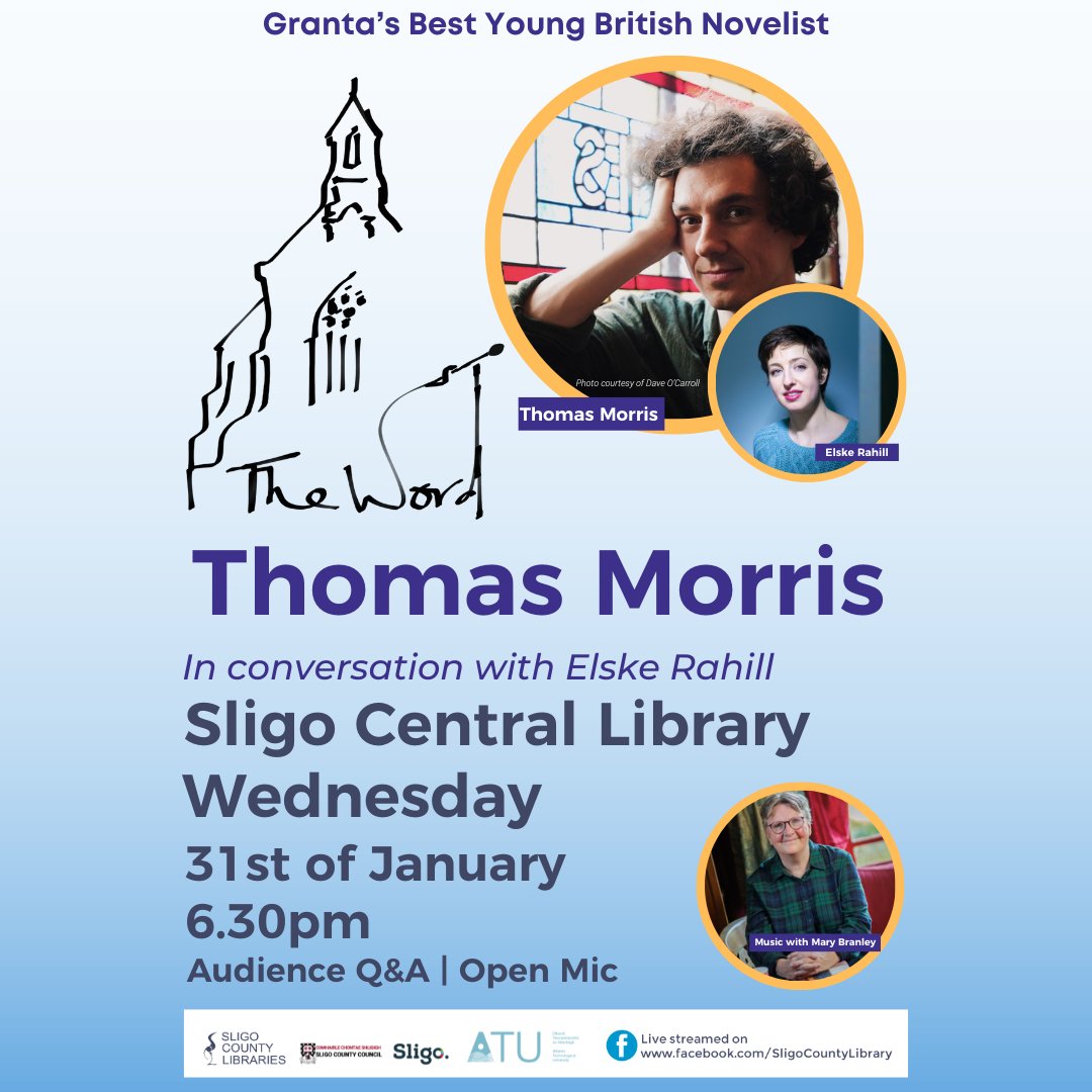 Sligo Central Library presents The Word with Thomas Morris (former editor of The Stinging Fly) - Wednesday 31st of January 2024 - 6.30pm. FREE EVENT. - Music, Q&A and Open Mic. More Details👉: shorturl.at/pvzM0