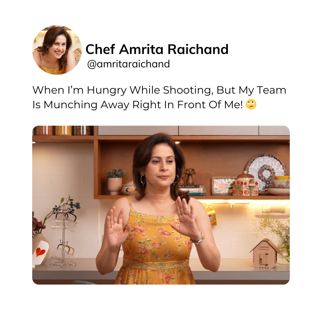 amritaraichand's tweet photo. When was the last time you really wanted to eat, but couldn't at the time?Β
Share your stories in the comments, and let's chat! π
#amritaraichand #cheflife #lifeofachef #chefandbeyond #memes #funny #chefmemes #onsetfood https://t.co/gL8VnVbj0M
