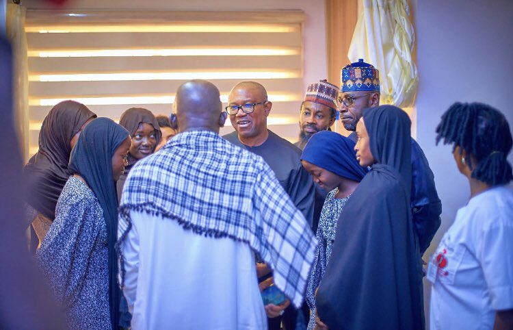 firstladyship's tweet photo. Peter Obi is empathy &amp; milk of human kindness. He puts a human face to compassion love &amp; leadership

He did not only visit Seyi Makinde (a member of the G5), he visited the Nabeeha Al-Kadriyar family as well. There is no one like him

Others should at least pretend that they care https://t.co/QsxeCpZJeQ