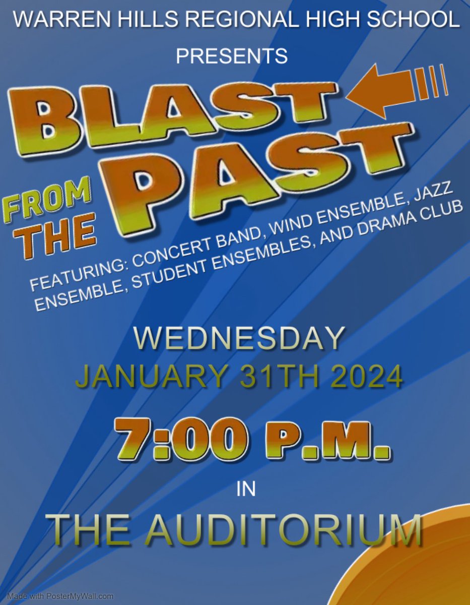 The High School Band’s annual Prism is this Wednesday, 1/31. Come out to enjoy a fun night of music!