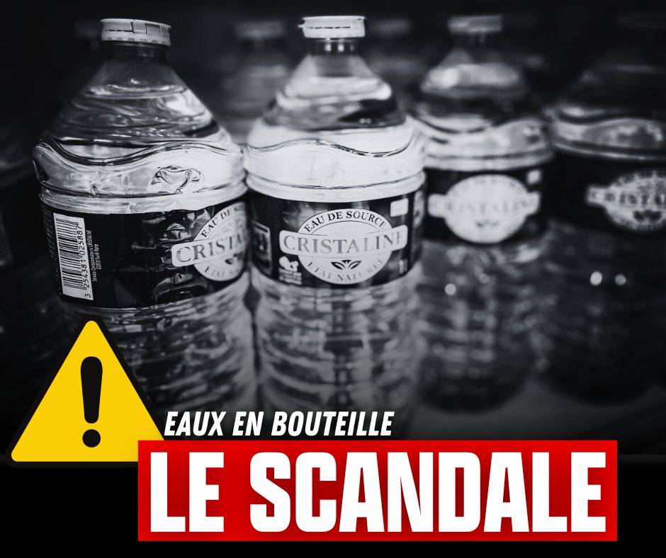 Énorme scandale sanitaire. Les industriels de l'eau en bouteille ont caché frauduleusement qu'ils pompaient une eau contaminée. Le gouvernement savait. Plutôt que d'agir, il a affaibli la réglementation. Explications ⤵️